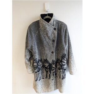 Vintage Wolf Fleece Long Jacket